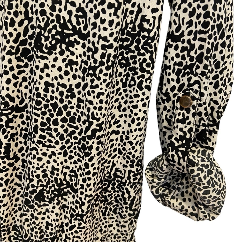 Only Pippa jumpsuit lightweight gold hardware animal print black white NWT - Picture 6 of 16